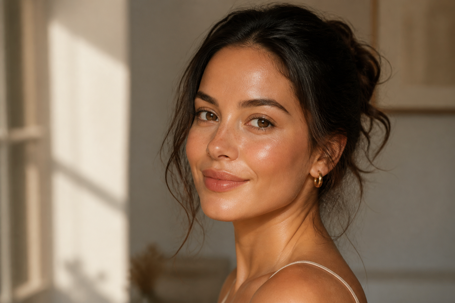 Radiant glowing skin after the beauty IV drip