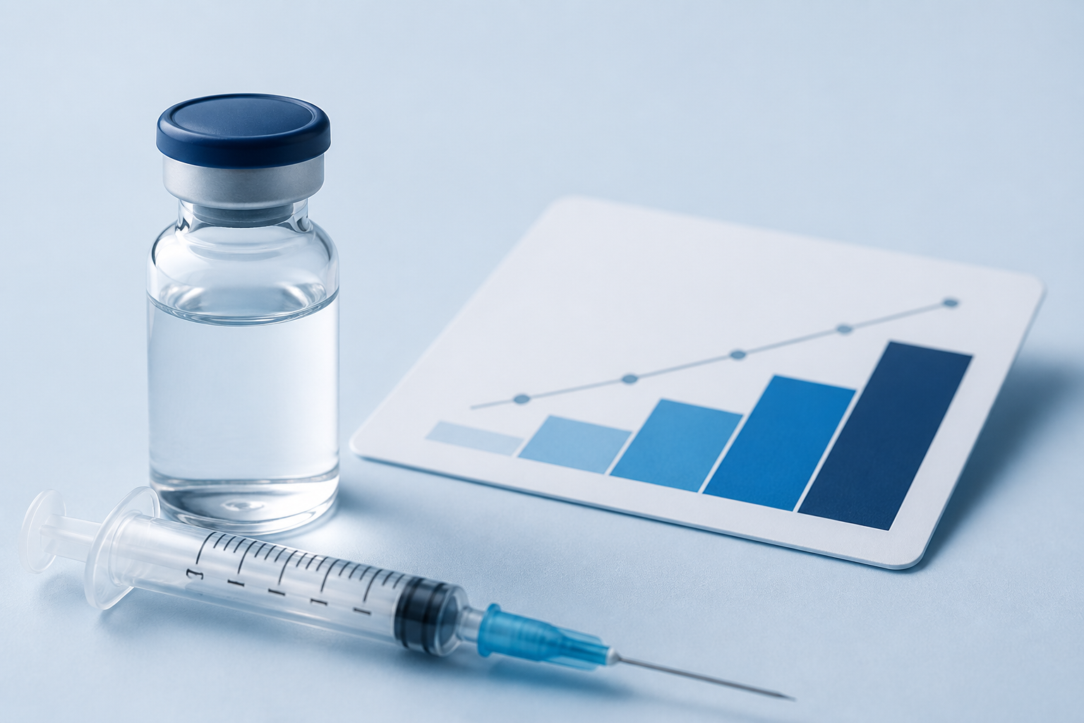 Vial, syringe and dosing chart for gentle GLP-1 titration