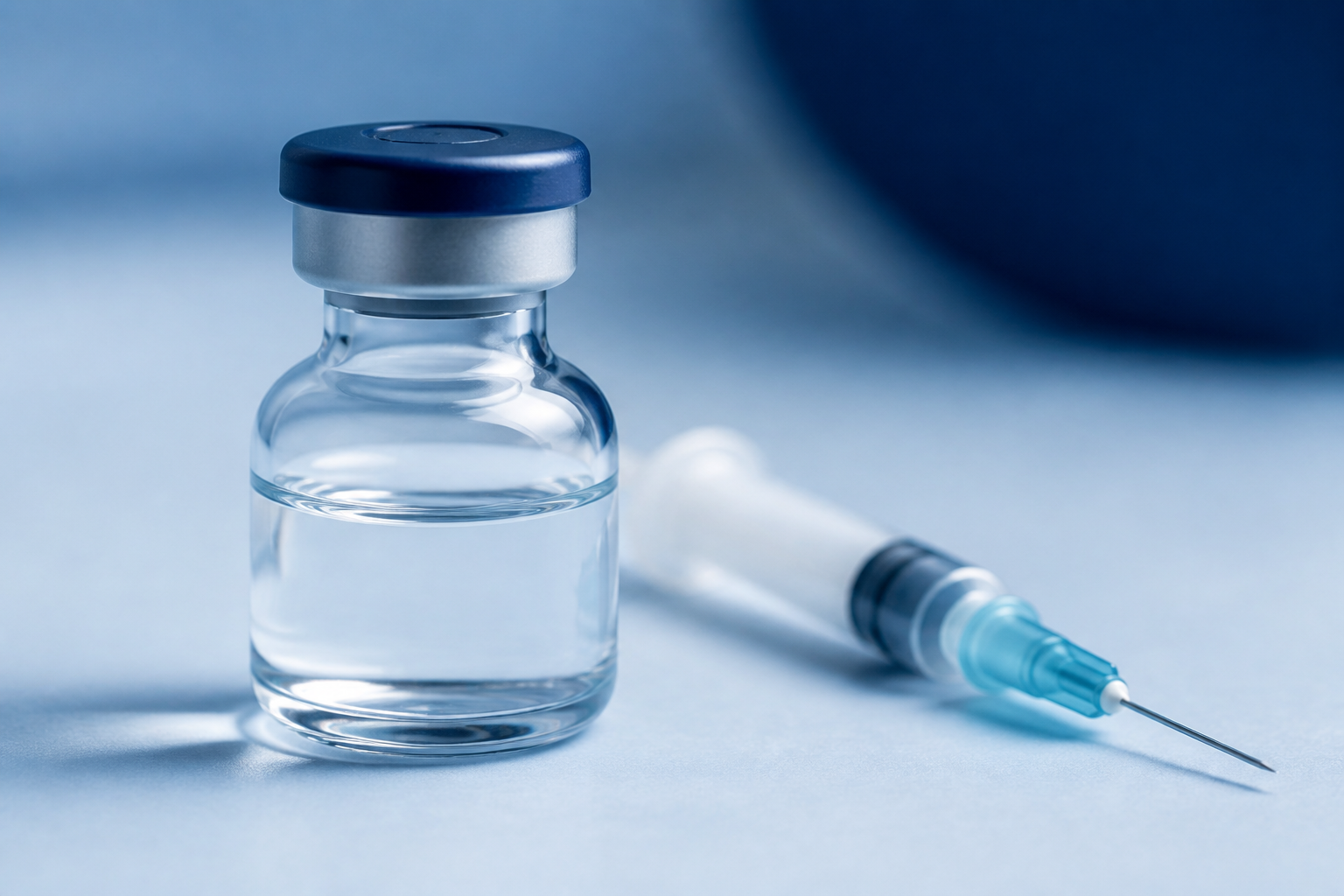 Tirzepatide vial and syringe