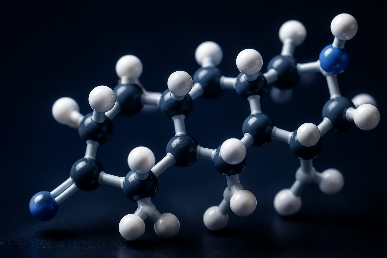 3D molecular model of a hormone compound representing testosterone lab testing in Palm Beach County