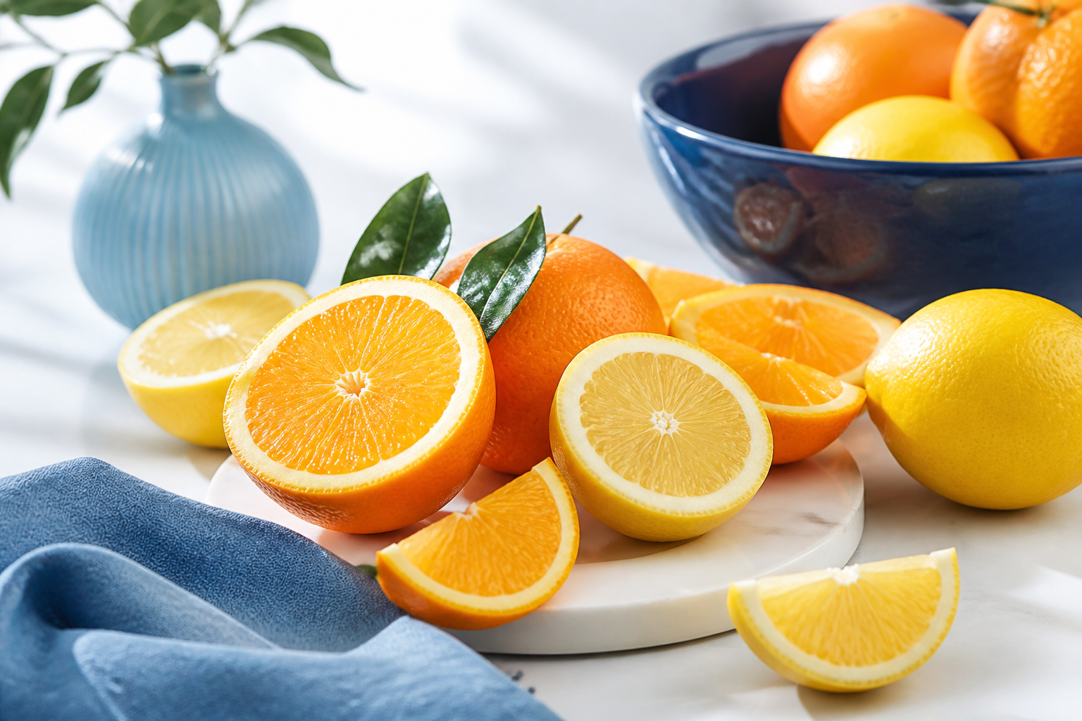Fresh citrus fruit for vitamin C immune support